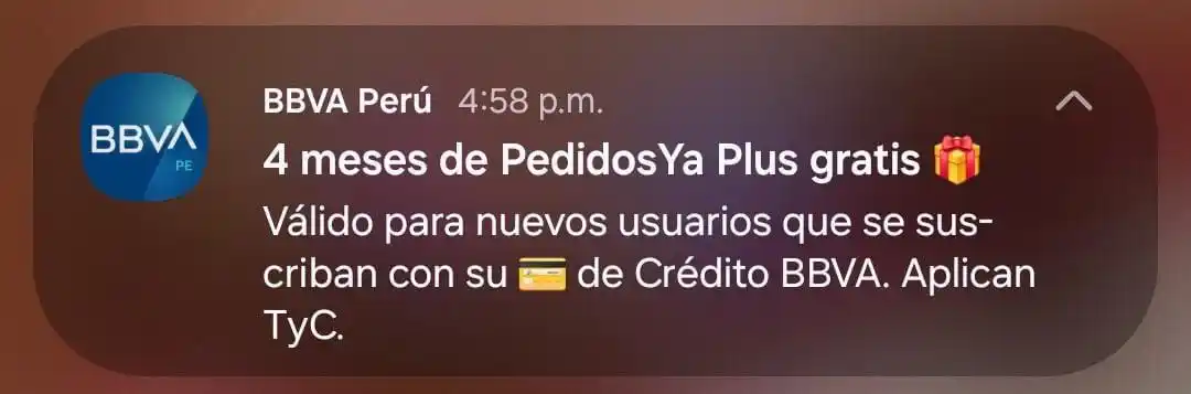 Image from Club del Cupón: 🔥 Hay 4 meses Gratis en PedidosYa Plus pagando con tarjeta de crédito...