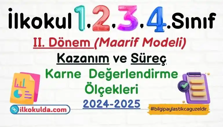 Image from İlkokul 3. Sınıf Paylaşımları: 📌 *İlkokul 1️⃣, 2️⃣, 3️⃣, 4️⃣. Sınıf 2️⃣. Dönem Karnesi _Maarif Model...