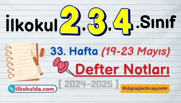 Image from İlkokul 3. Sınıf Paylaşımları: 📌 *İlkokul 2️⃣, 3️⃣, 4️⃣ .Sınıf3️⃣3️⃣. Hafta _(19-23 Mayıs)_ Tüm Ders...