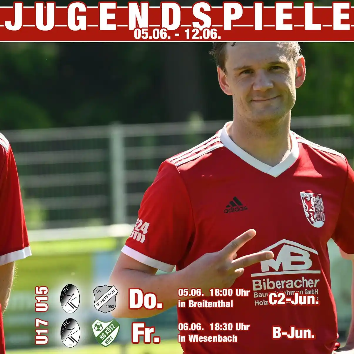 Image from SpVgg Wiesenbach 1951 e.V.: Jugendteams spielen auf "Sparflamme"
U17 empfängt Tabellenführer
⚽...