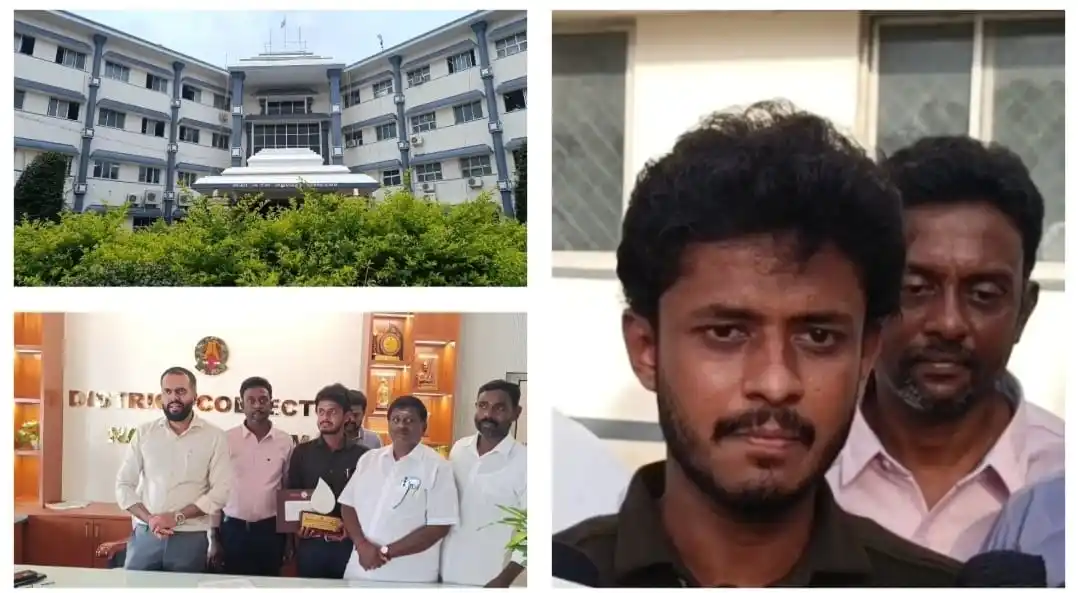 Image from The Great India News: முதலமைச்சரின் நீர்நிலை பாதுகாவலர் விருது நாகை முகமது அசாருதீனுக்கு வழங...