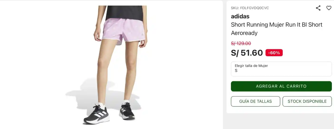 Image from Club del Cupón: 🔥 Oferta
✅ Short Runnig Mujer 🔗https://platanitos.com/pe/product...
