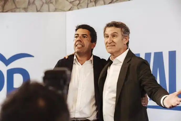Image from elDiario.es Comunitat Valenciana: SIETE DÍAS | Feijóo, Mazón y la sombra de Ábalos, por Adolf Beltran ht...