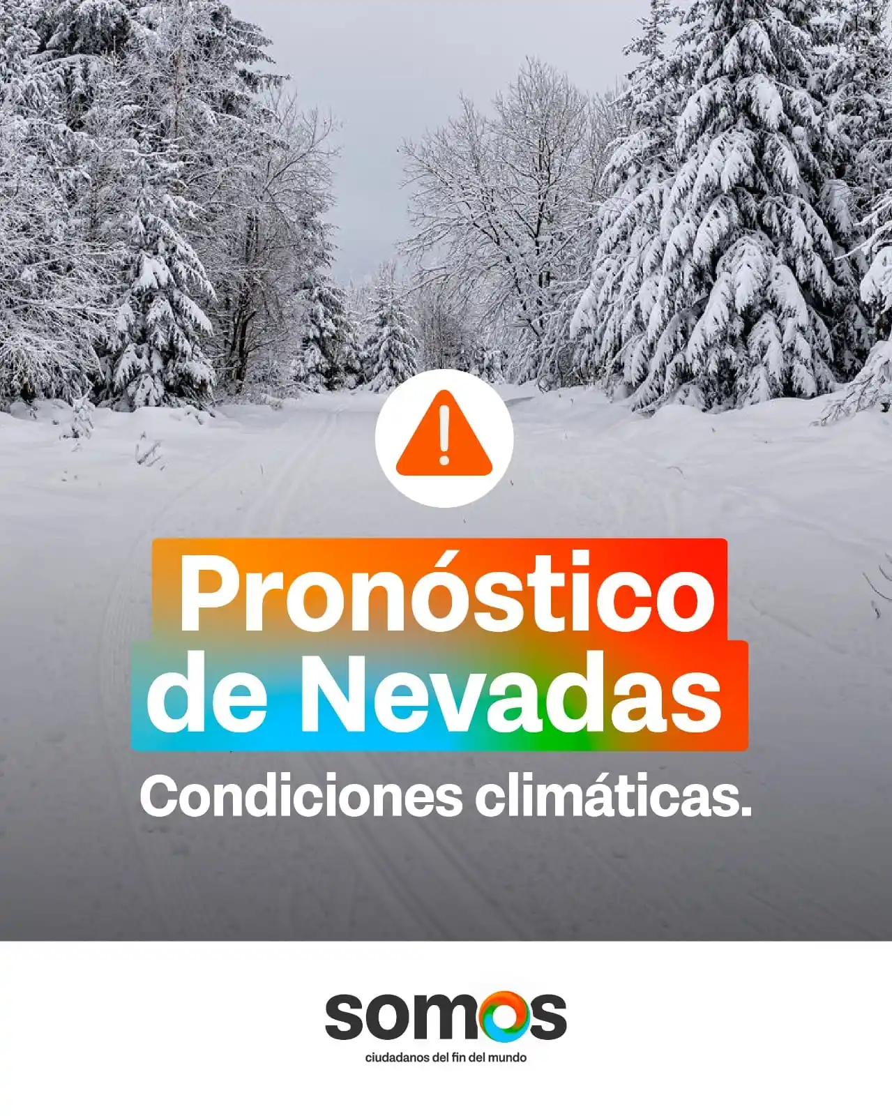 Image from Noticias del fin del mundo: ⚠️ ALERTA METEOROLÓGICO – NEVADAS INTENSAS El SMN emitió alerta amari...