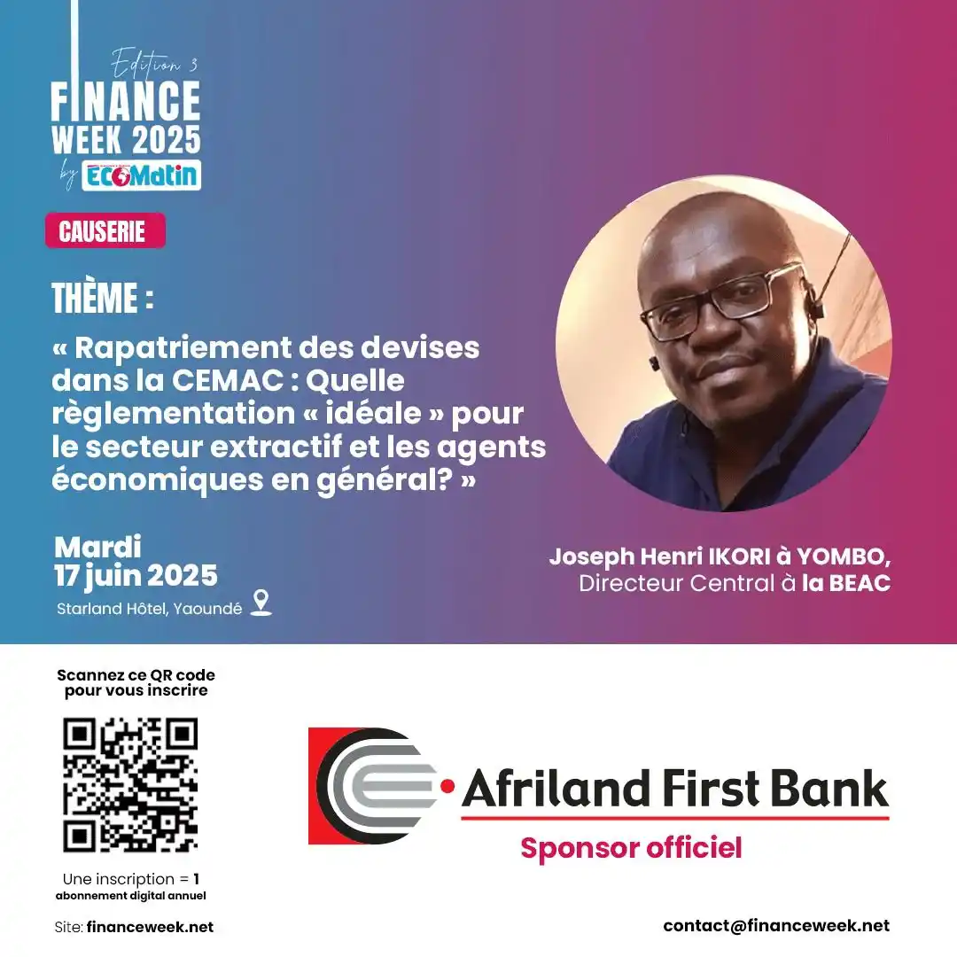 Image from EcoMatin: 🎯 *Annonce | FINANCE WEEK 2025* 📍 Yaoundé – Hôtel StarLand | 🗓 17 ...