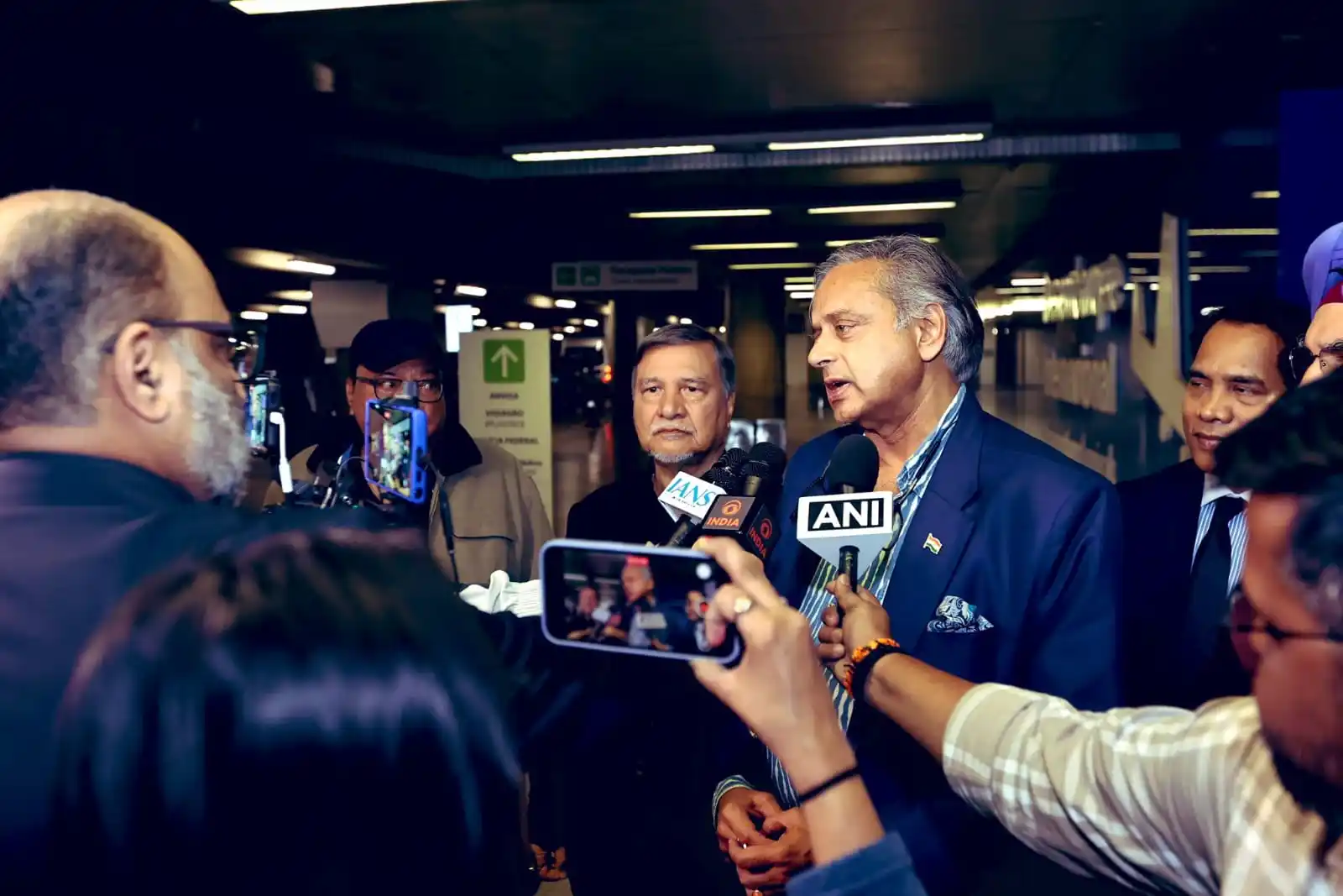 Image from Dr Shashi Tharoor: Arrived in Brasilia near 1 AM, to a warm welcome from our Embassy, cur...