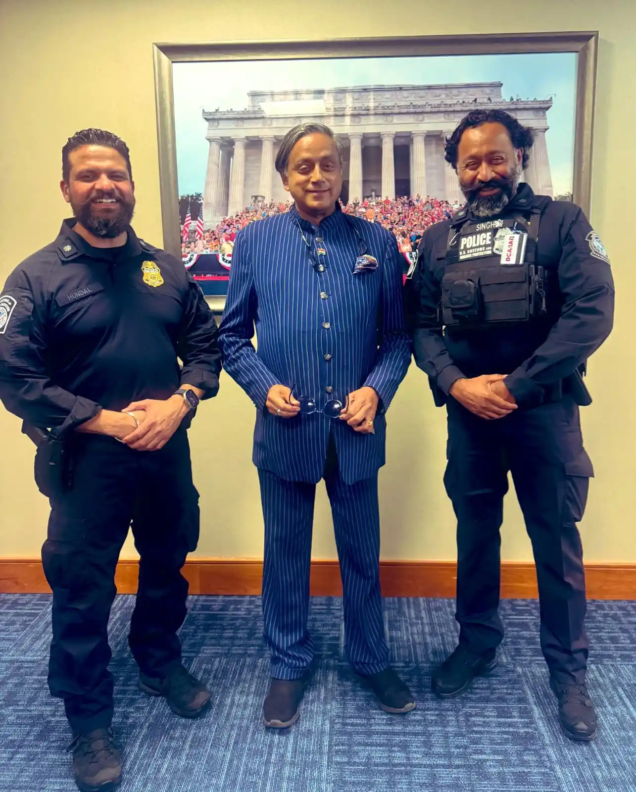 Image from Dr Shashi Tharoor: Arrived in Washington this afternoon after a horrendous, three-stage o...