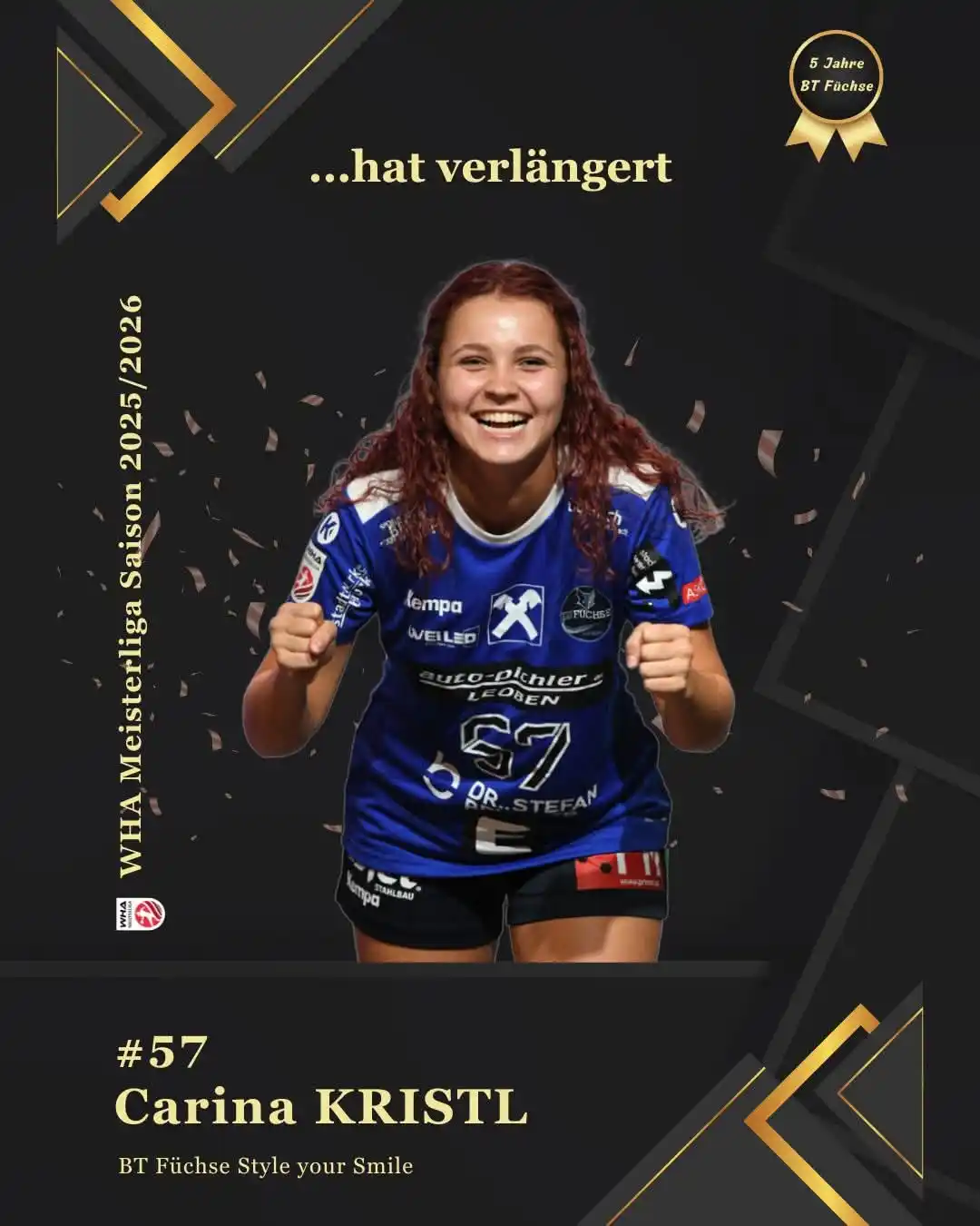 Image from BT Füchse Handball: >>> AUCH CARINA KRISTL BLEIBT FÜCHSIN <<< Carina Kristl: „Ich bin seh...