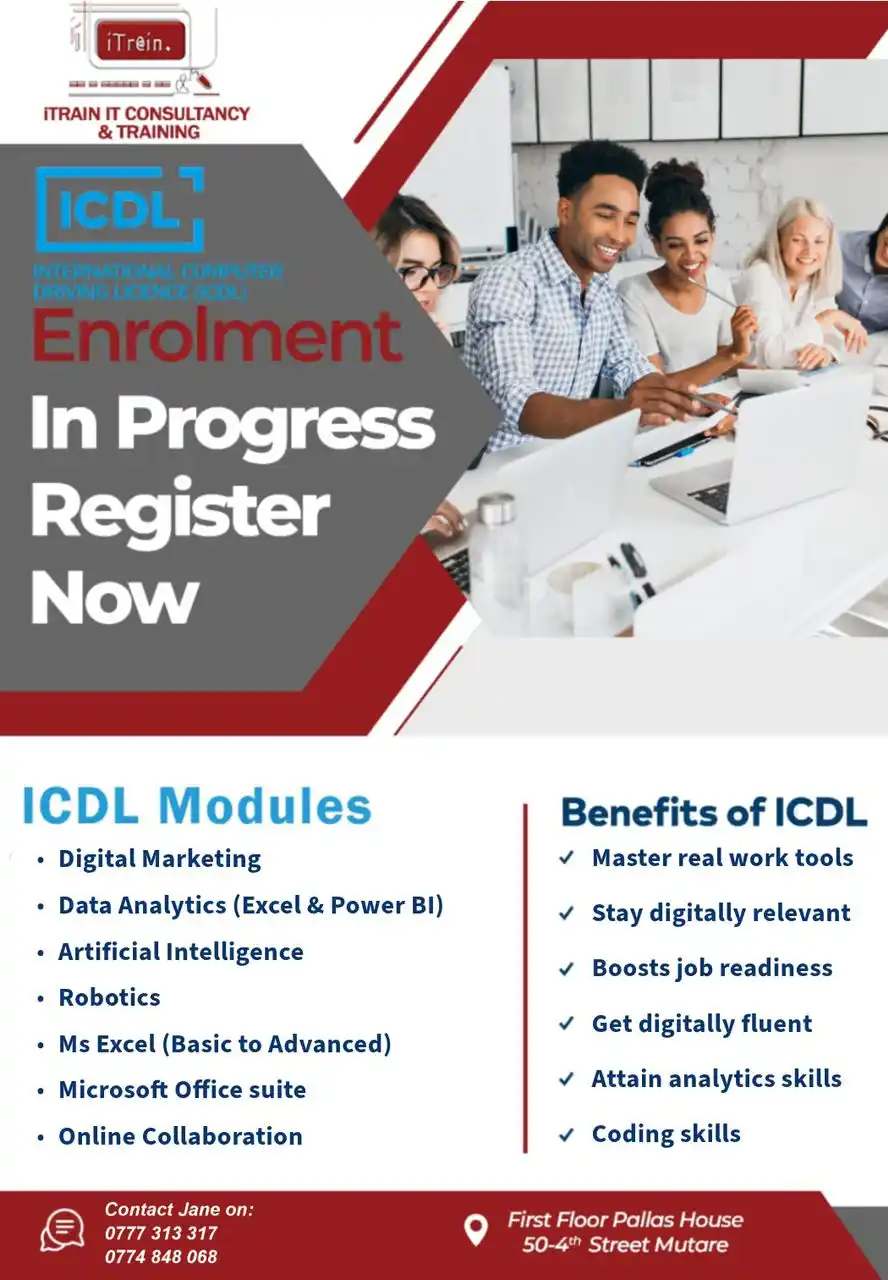 Image from THeGraNDsonZw: "Boost your career with ICDL certification! 🚀 Join iTrain IT Consult...