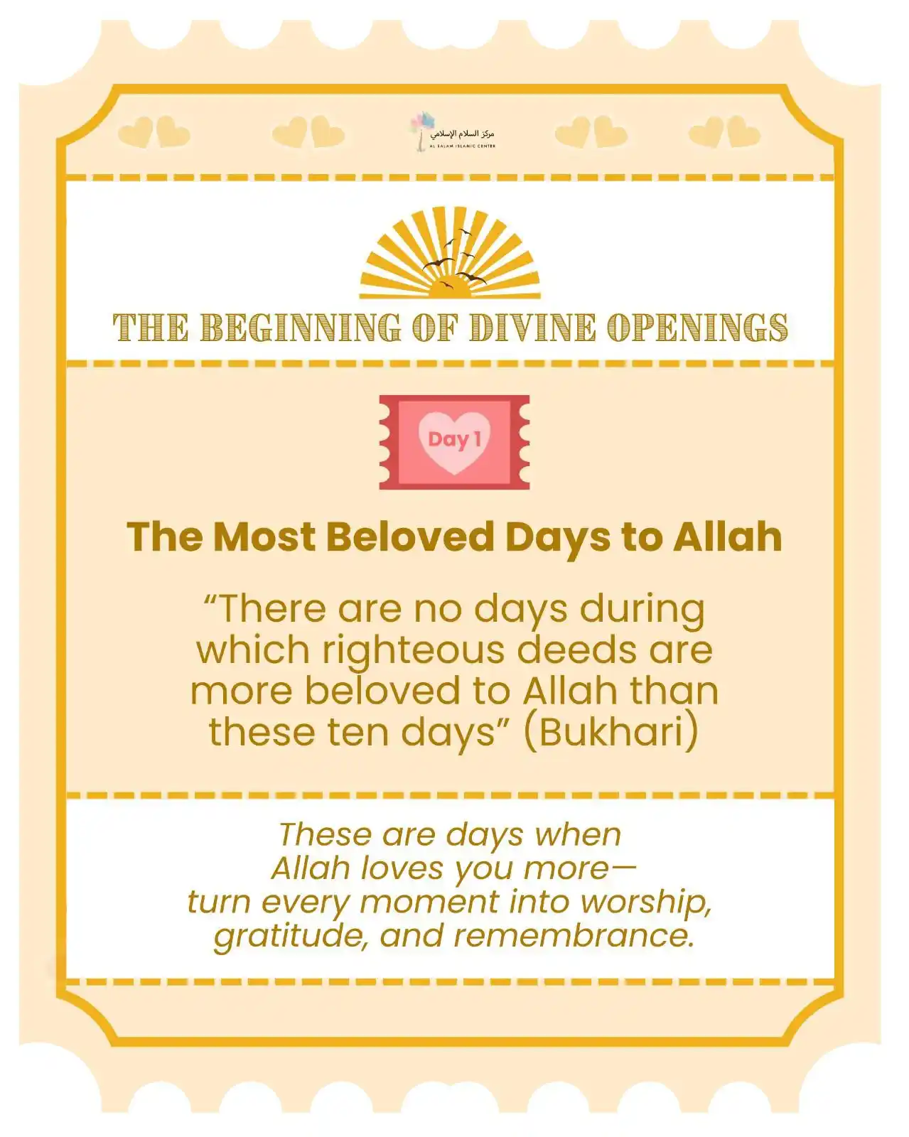 Al Salam Islamic Center  post