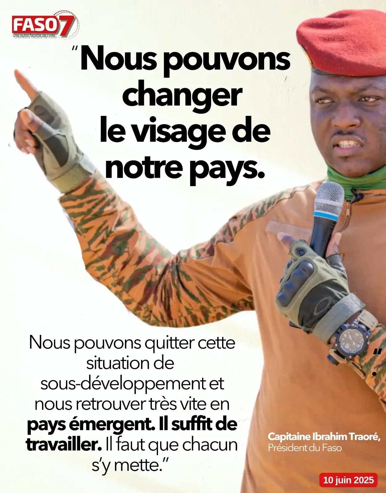 Image from Faso7: Capitaine Ibrahim Traoré : « *Ces richesses doivent profiter aux Burki...