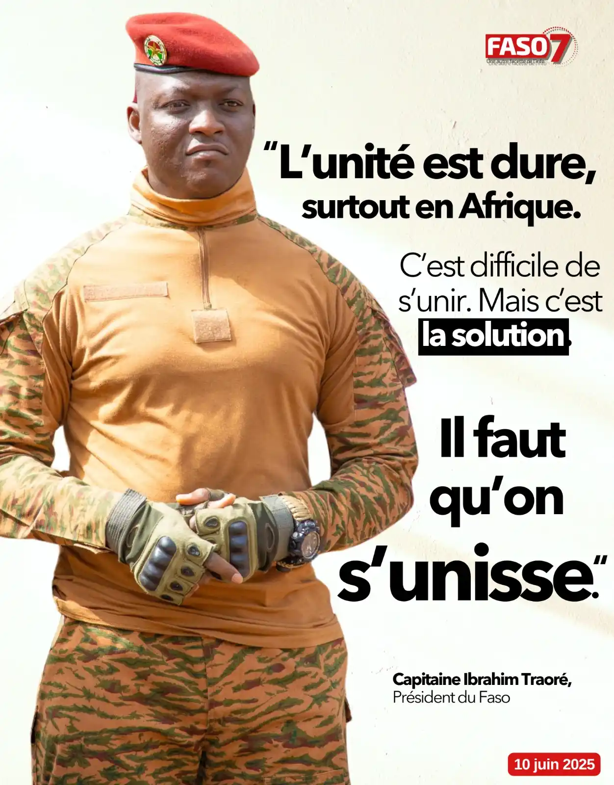 Image from Faso7: *Capitaine Ibrahim Traoré : "Ces situations que nous vivons, nous ne d...
