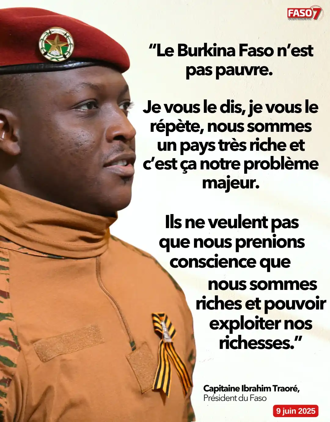 Image from Faso7: *Capitaine Ibrahim Traoré :* "Nous continuerons à construire l’AES, à ...
