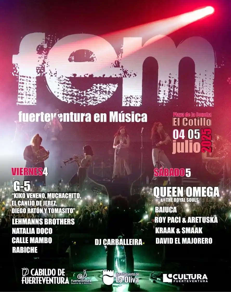 Image from Agenda Cultural Fuerteventura: 📣🔥 En un mes volvemos a pisar la arena de La Concha, en El Cotillo, ...