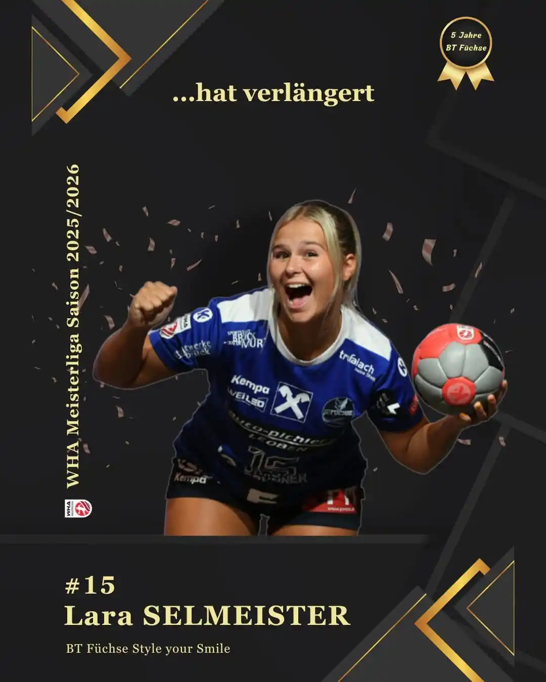 Image from BT Füchse Handball: >>> FLÜGELSPIELERIN VERLÄNGERTE VERTRAG <<< Den Vertrag um ein weiter...