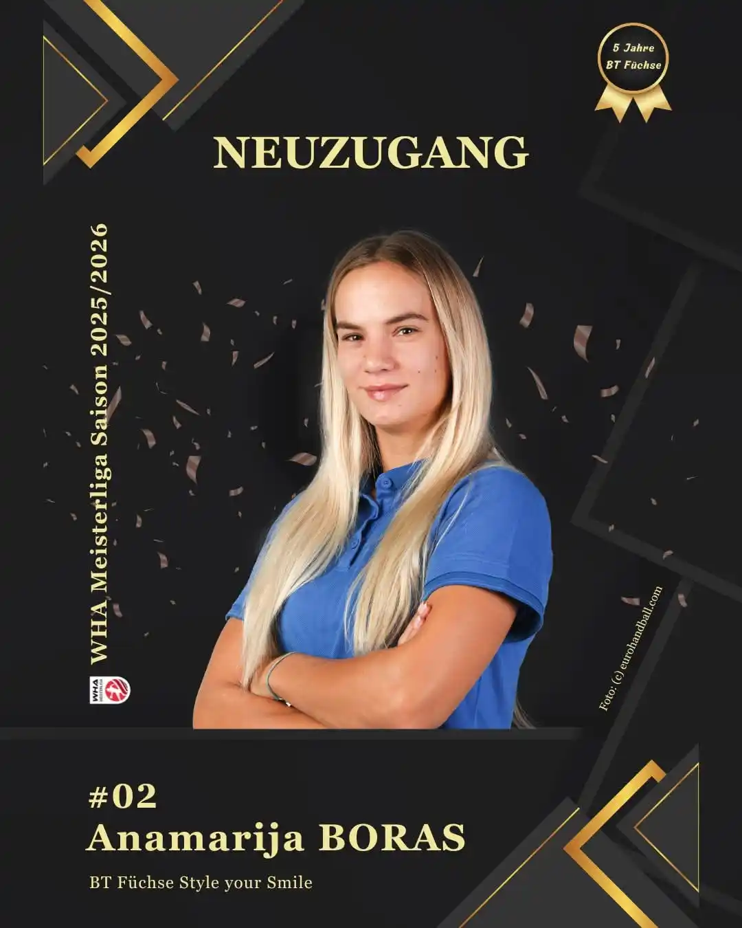 Image from BT Füchse Handball: >>> FÜCHSE ANGELN SICH HIB GRAZ FLÜGELSPIELERIN <<< Bei den Damen der...