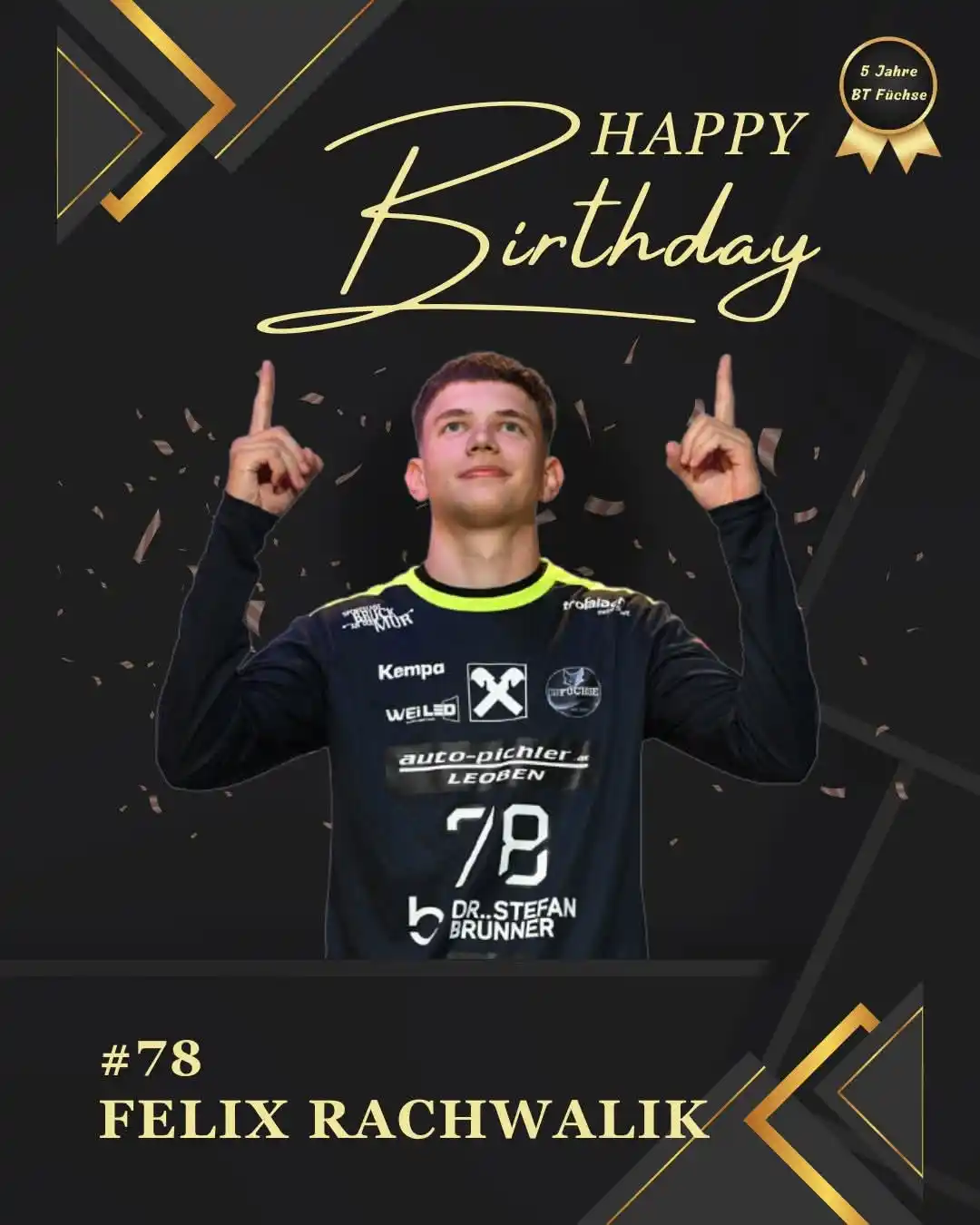 Image from BT Füchse Handball: >>> HAPPY BIRTHDAY <<< Wir wünschen unserem Torhüter Felix Rachwalik ...