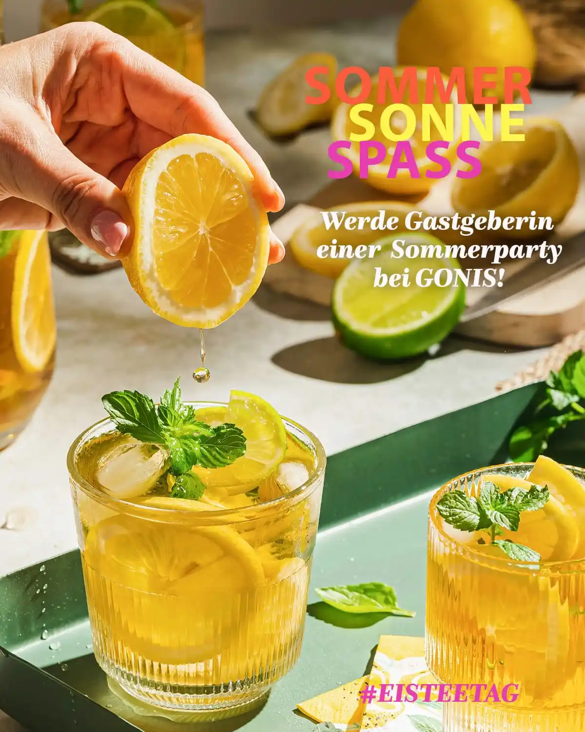 Image from GONIS KANAL: Heute ist Eisteetag! 🧊🍋 Wir stoßen auf dich an – mit einem eiskalten...