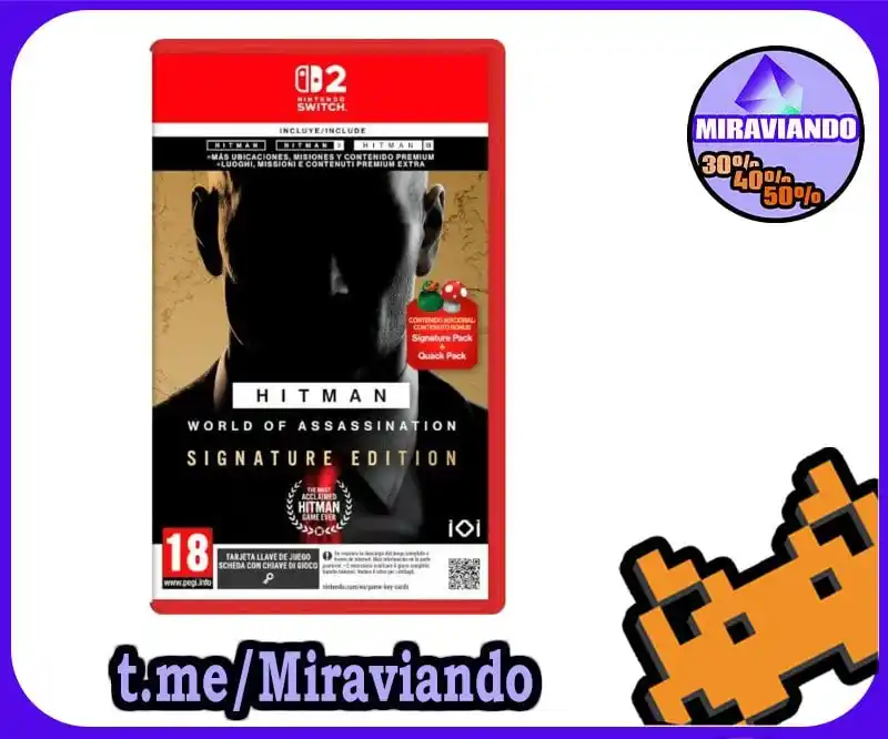 Image from ofertasXnintendo Videojuegos: Hitman World of Assassination Signature Edition Nintendo Switch 2 PAL ...