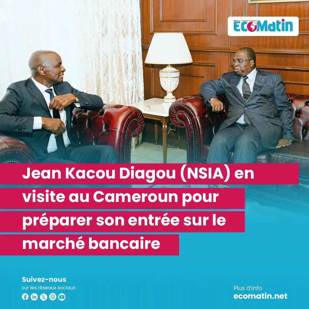 Image from EcoMatin: *Jean Kacou Diagou (NSIA) en visite au Cameroun 🇨🇲 pour préparer son...