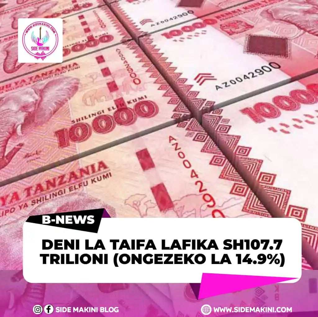 Image from Side Makini Blog: Kufikia Machi 2025, deni la Taifa limeongezeka hadi Sh107.7 trilioni k...