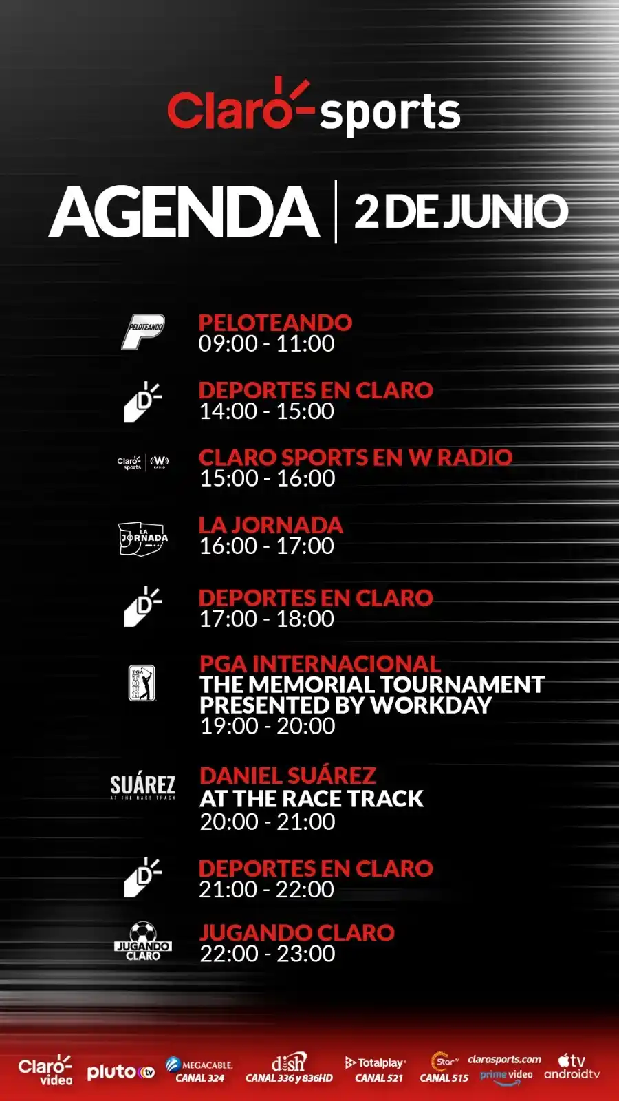Image from Claro Sports: ¡LUNES DEPORTIVO EN CLARO SPORTS!😌 Les dejamos la <a class="text-blu...