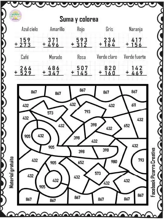 Image from Tercer Grado - Material para Maestros: ¡MATERIAL GRATIS!  Fichas para realizar sumas, restas o tablas de mult...