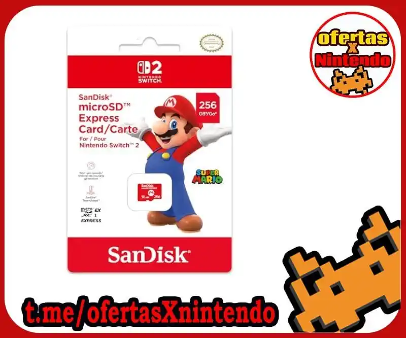 Image from ofertasXnintendo Videojuegos: Micro SD Express Sandisk - Nintendo Switch 2 <a class="text-blue-500 h...
