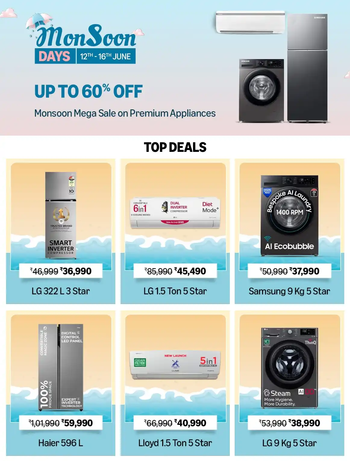 Image from Amazon Associates: ☔ *Monsoon Days* 📣 Sale live till 16th June 🌟 *Sale on Premium Appl...