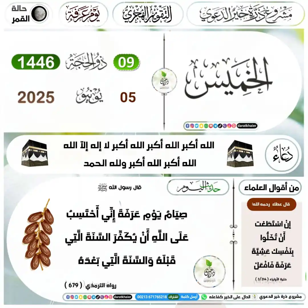 Image from مشروع ذرة خير الدعوي | daratkhaier: مشروع ذرة خير الدعوي: التذكير اليومي بالتقويم الهجري والميلادي <a cla...