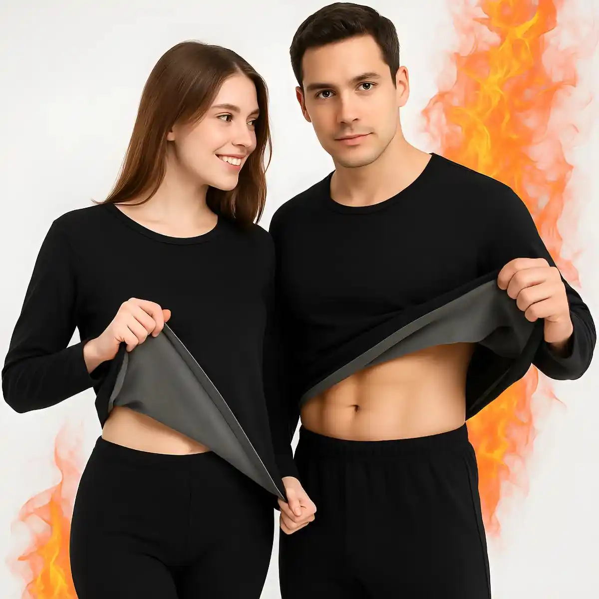 Image from Promoções e cupons 📢 por @achadinhosmos: PRA NÃO PASSAR FRIOOO 🔥🔥🔥 🛍 Conjunto De Frio Segunda Pele Térmica...