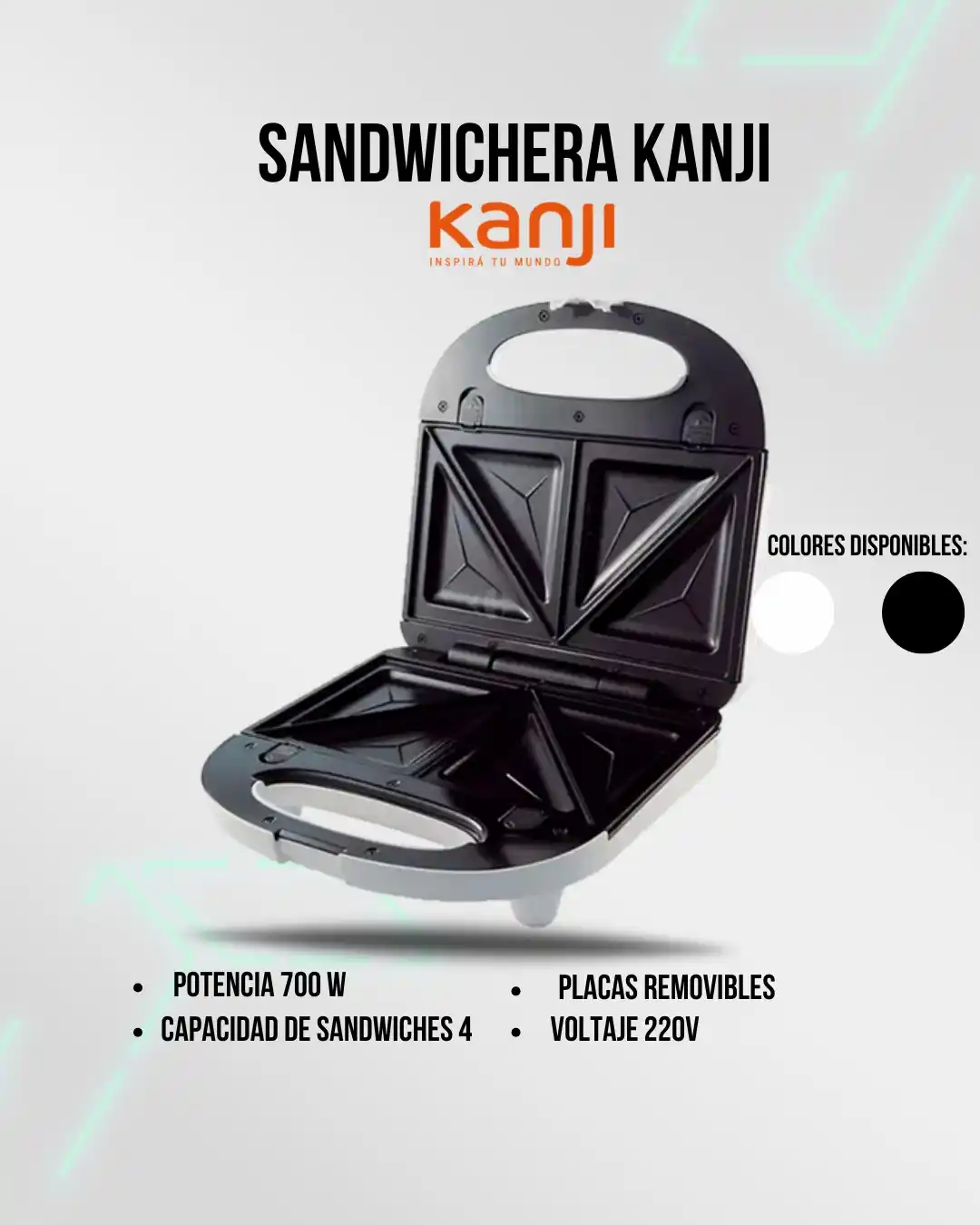 Image from Attain (Mayorista): 🥪 *¡Prepará 4 sándwiches al mismo tiempo con potencia y limpieza fáci...