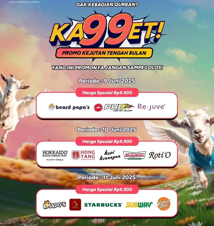 Image from Info Diskonan by Ra: PROMO KA99ET BANK SAQU ‼️  START HARI INI ‼️  Jajan SERBA Rp 9.900 ‼️ ...