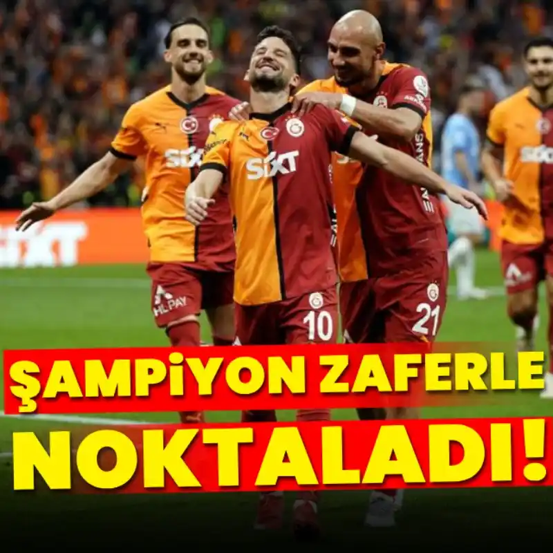 Image from HT Spor: 🟡🔴Şampiyon Galatasaray, taraftarı önünde sezonu galibiyetle noktalad...