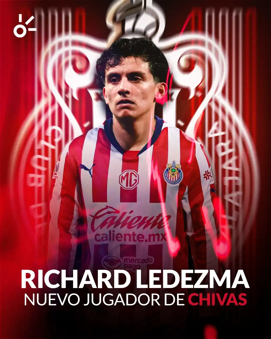 Image from Claro Sports: ¡SEGUNDO REFUERZO ROJIBLANCO! 🐐💥✅ Richard Ledezma llega a Chivas co...