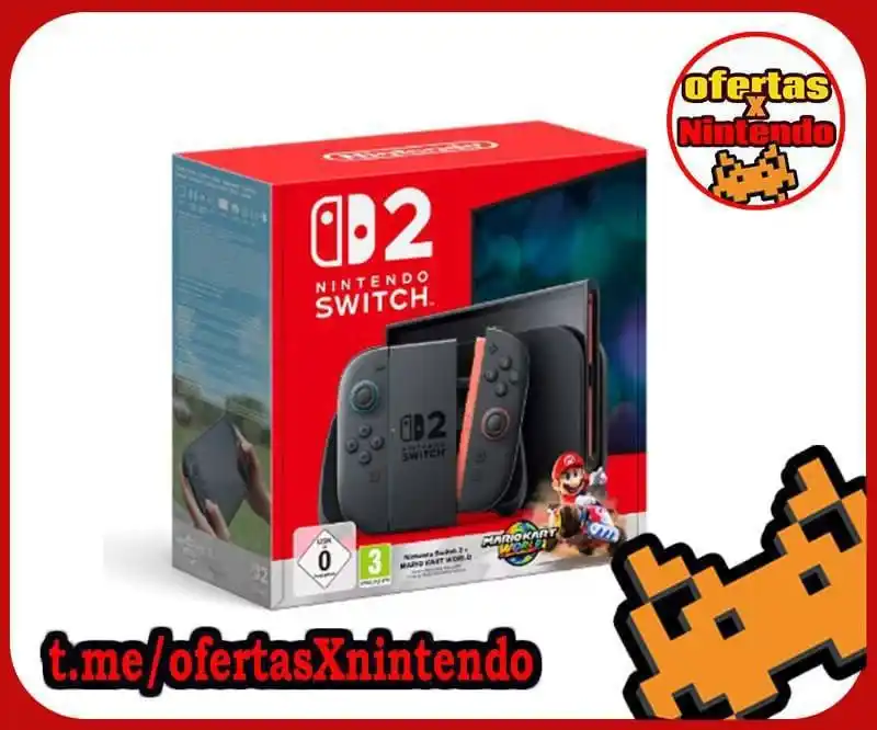 Image from ofertasXnintendo Videojuegos: STOCK SWITCH 2 EN MEDIAMARKT Pack con Mario Kart World 509€ 🚗 https...