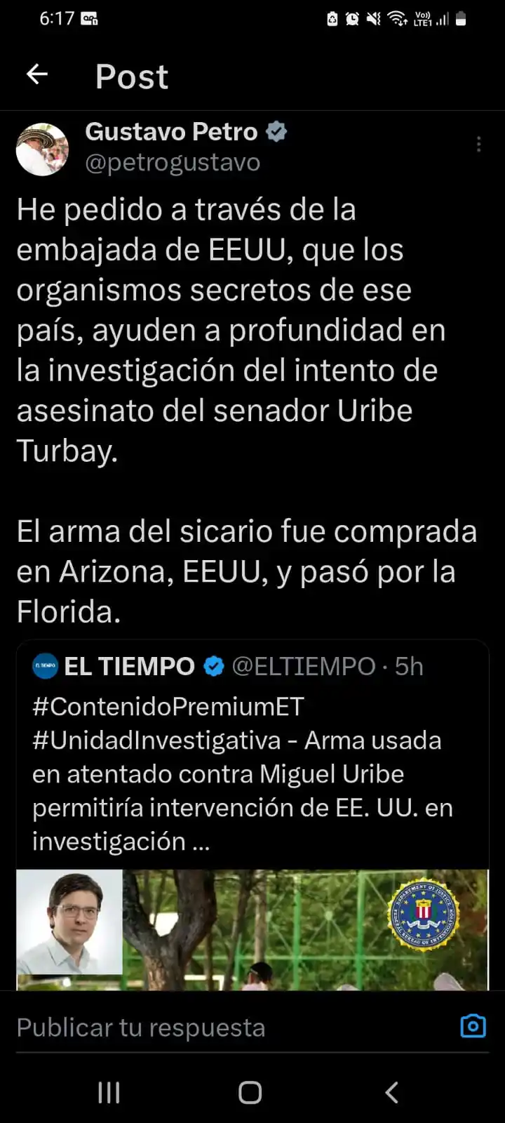 Image from El Cambio Noticias: TIEMBLA LA OPOSICIÓN: Petro le pidió al FBI y a la CIA que le ayuden ...