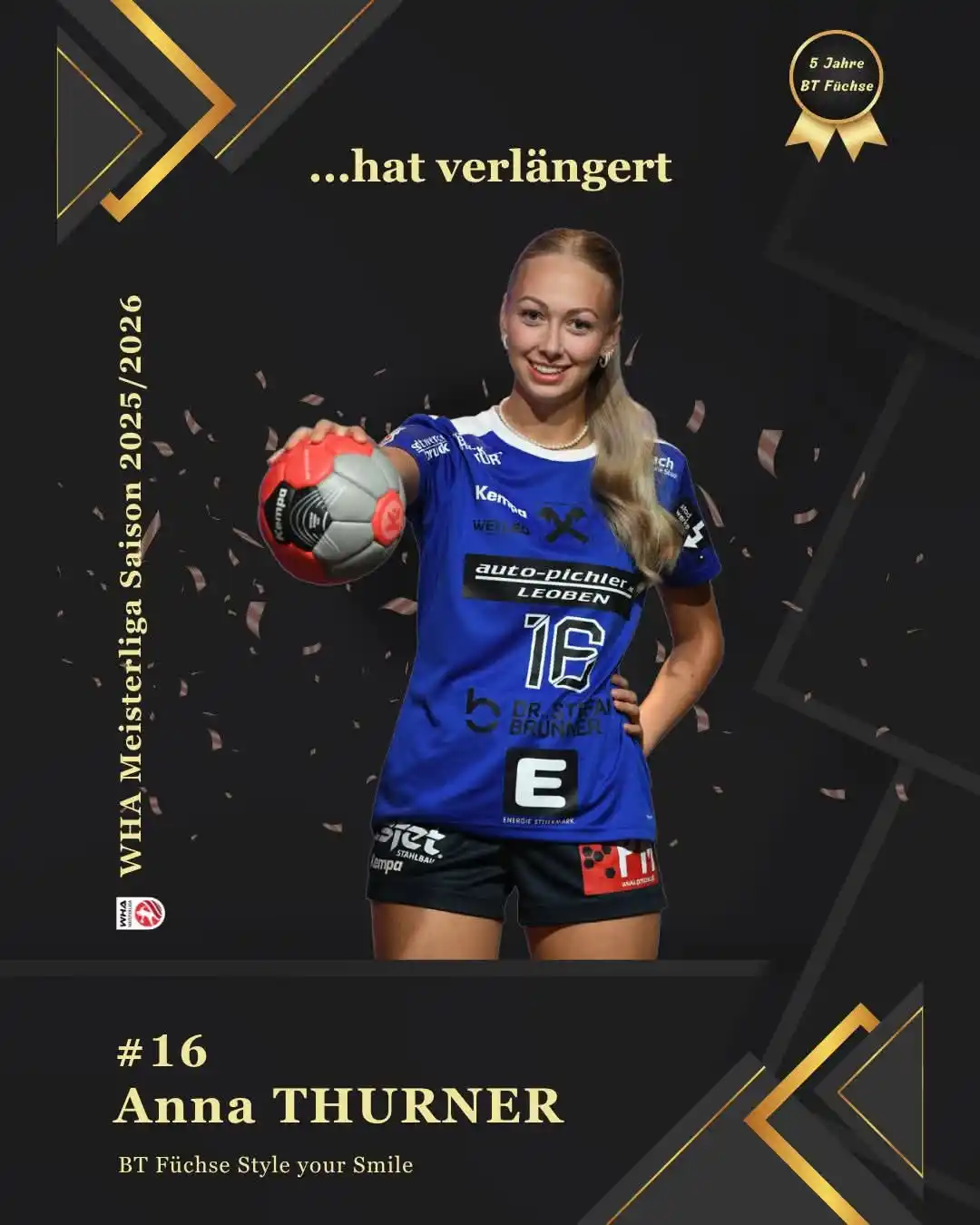 Image from BT Füchse Handball: >>> TRÄGT WEITERHIN DAS FÜCHSE TRIKOT <<< Anna Thurner: „Ich freue mi...