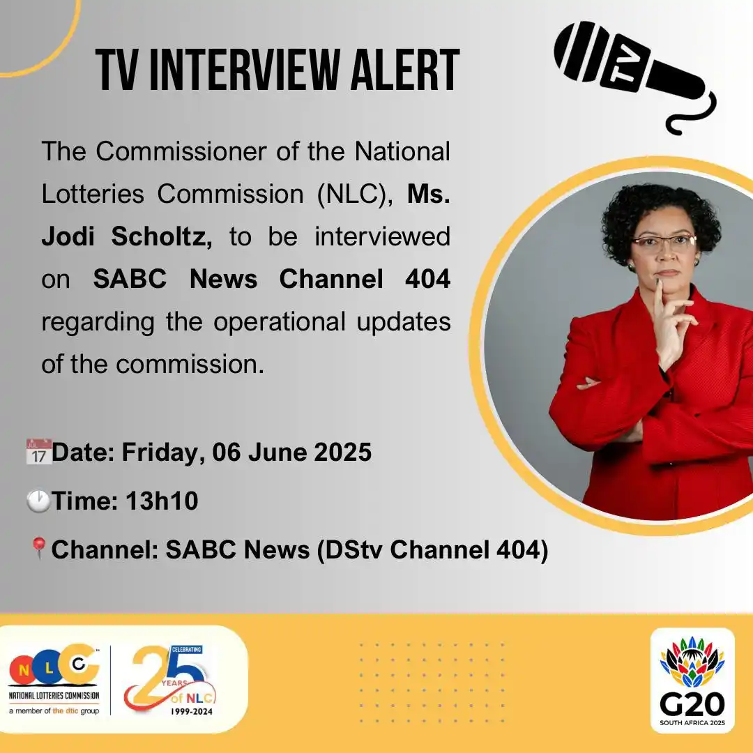 Image from National Lotteries Commission : TV INTERVIEW ALERT📺 The Commissioner of the National Lotteries Commi...