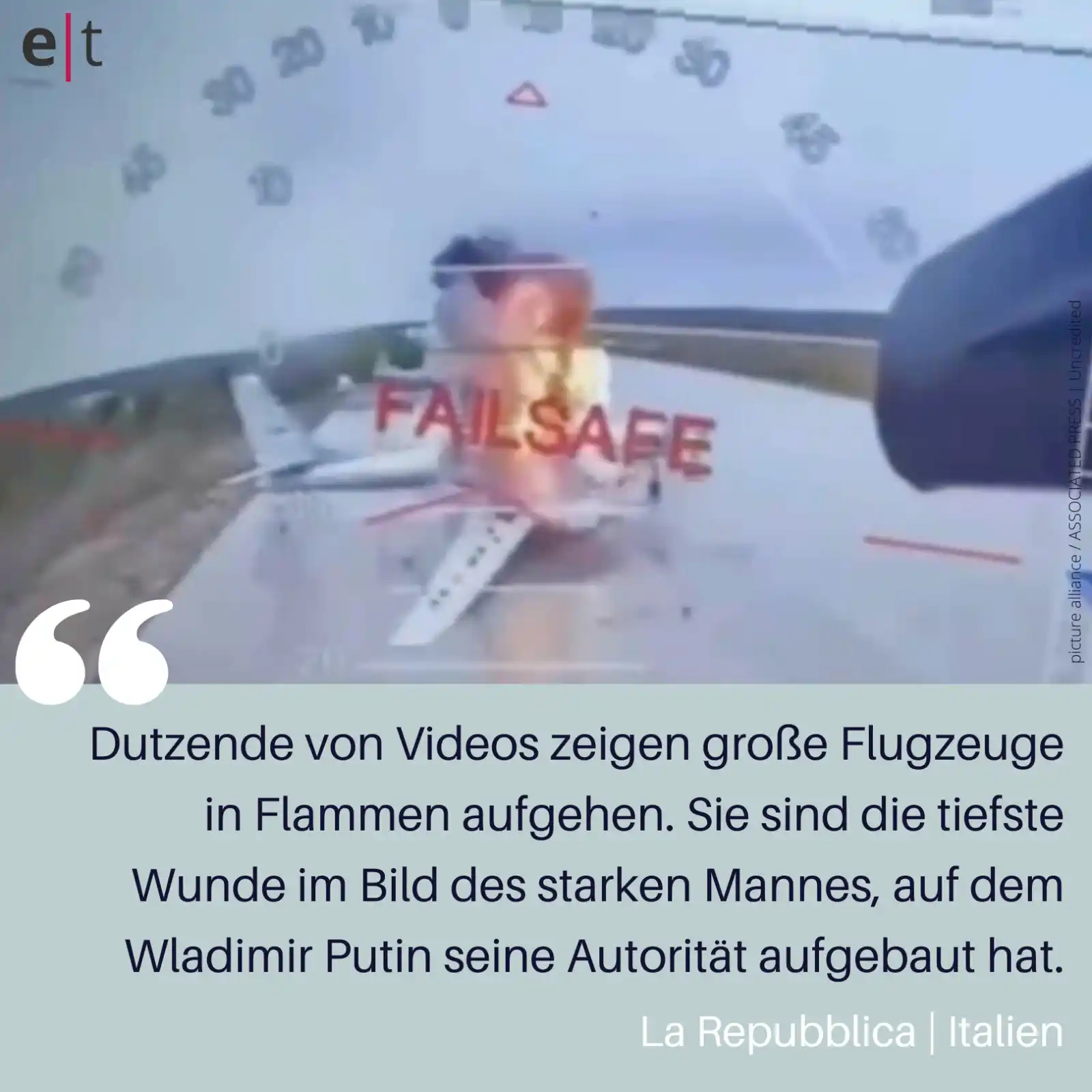 Image from eurotopics Presseschau: Überraschender Drohnengroßangriff: Der ukrainische Geheimdienst SBU ha...