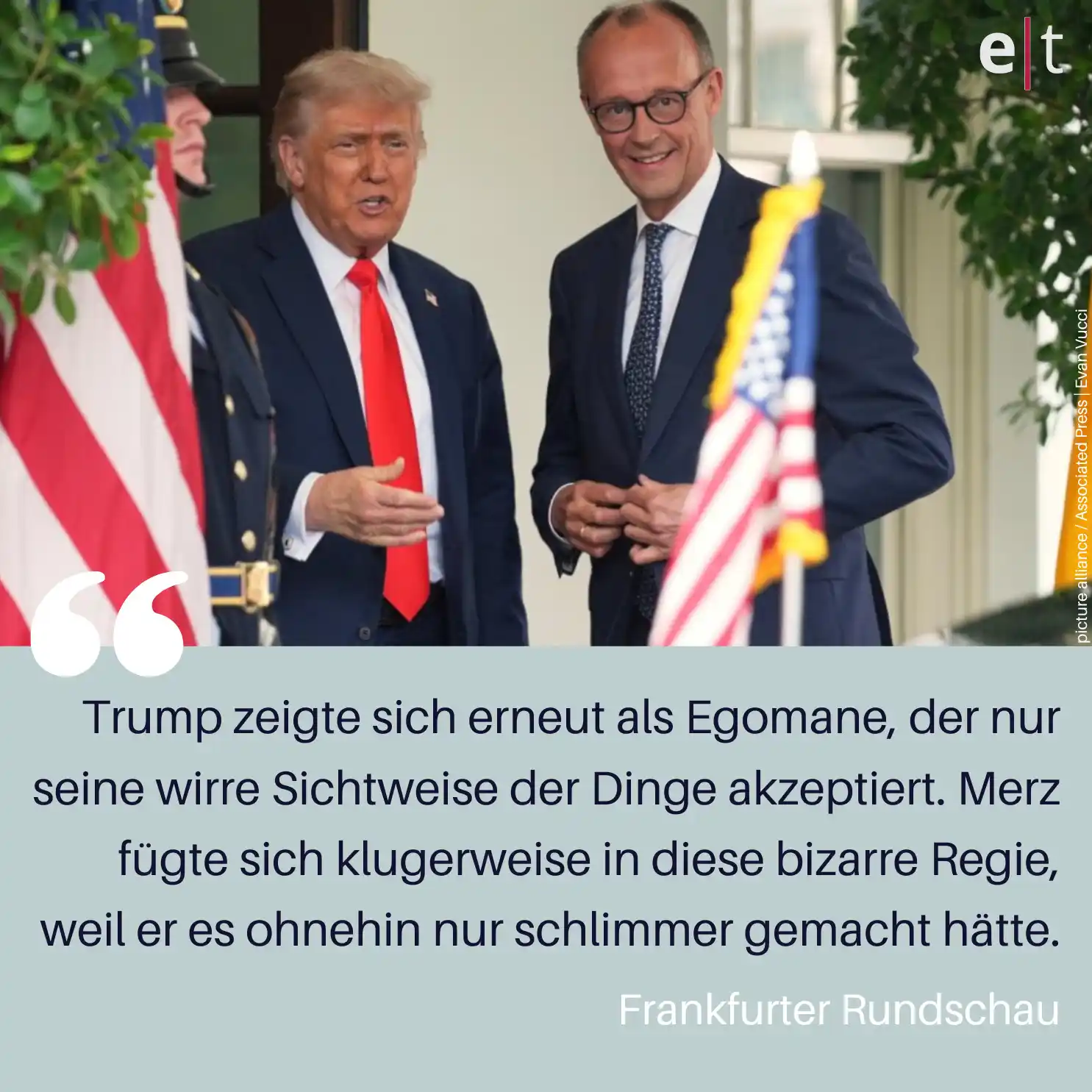 Image from eurotopics Presseschau: Wie hat sich Merz bei Trump geschlagen? Nach mehreren Eklats bei Staat...
