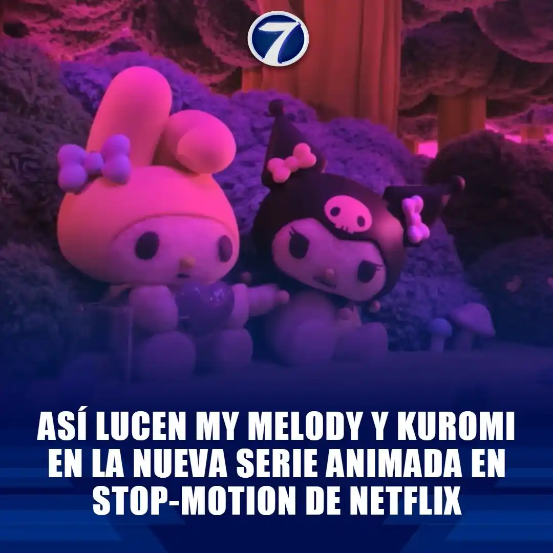 Image from Noti7: 🎂🌸 Así lucen *My Melody y Kuromi* en la nueva serie animada en stop-...