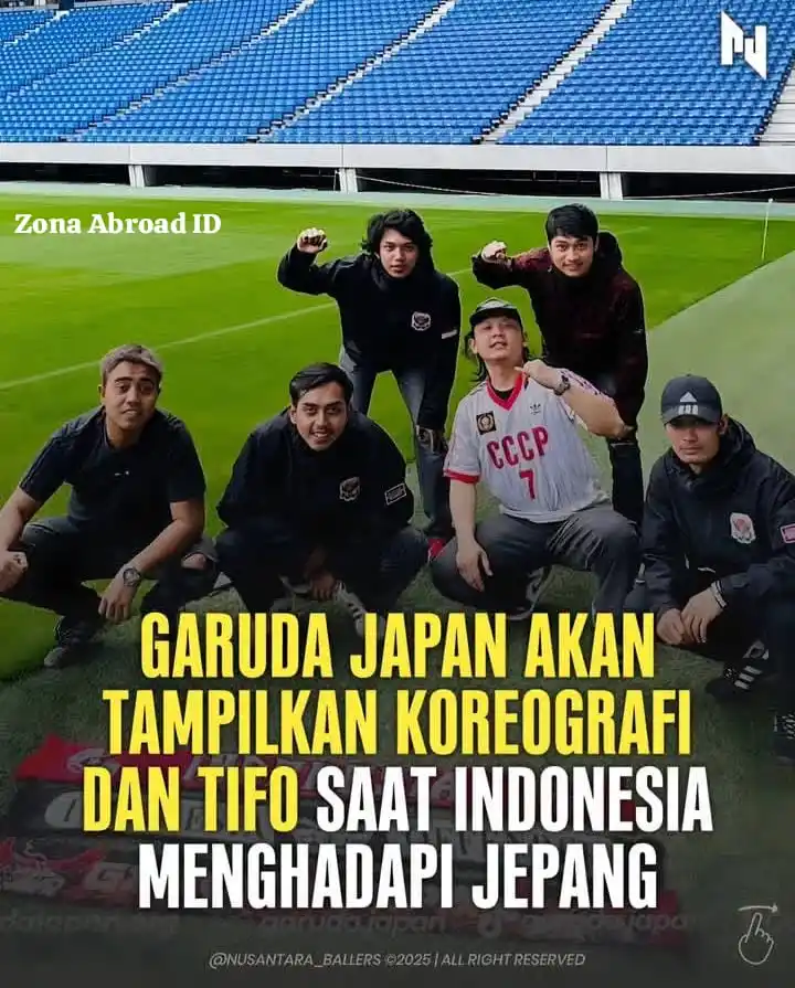 Image from ZONA ABROAD ID 🇮🇩: @garuda.japan akan tampilkan Koreografi dan Tifo saat Timnas Indonesia...