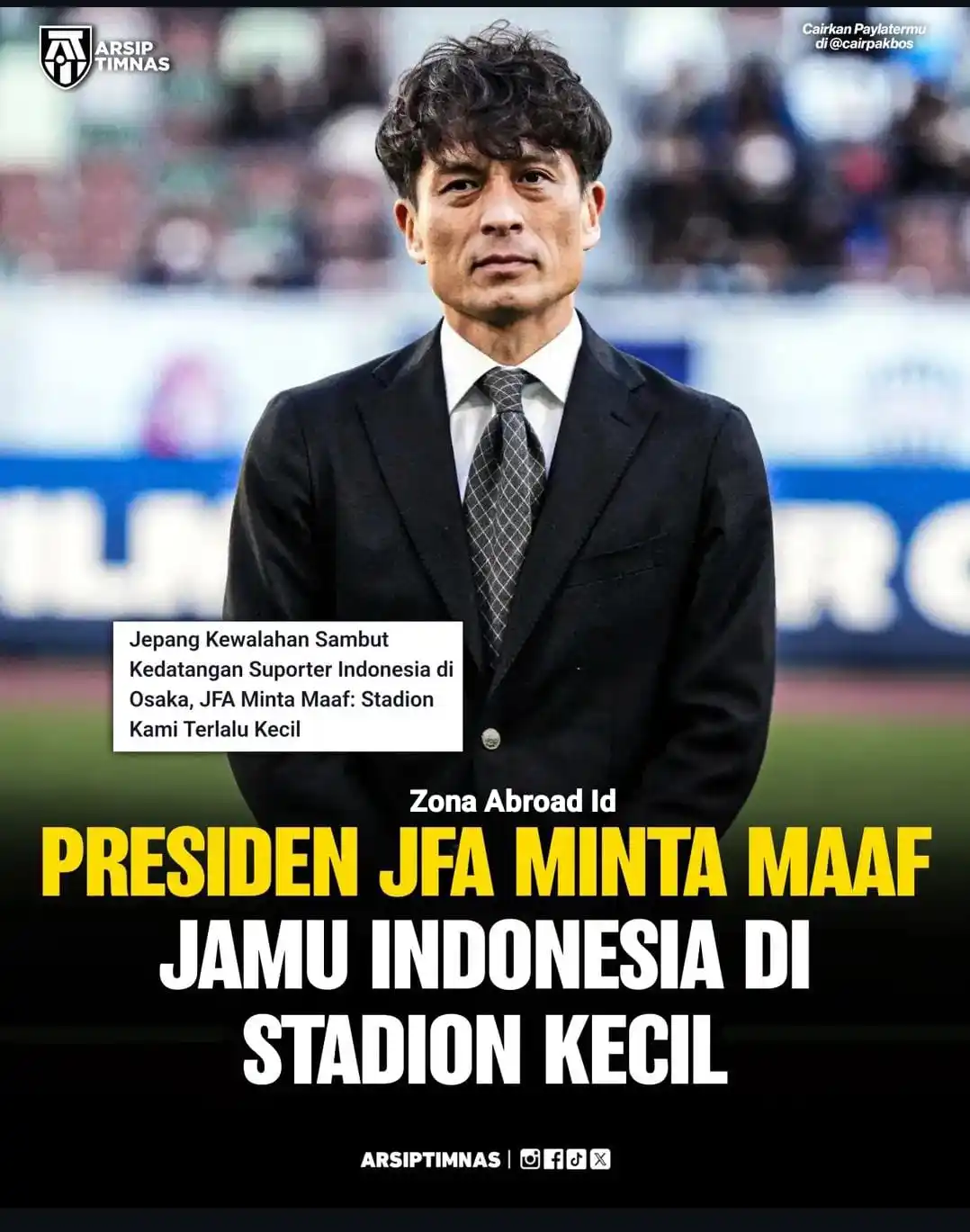 Image from ZONA ABROAD ID 🇮🇩: BREAKING NEWS 🚨Ribuan suporter Indonesia menyerbu Osaka demi menduku...