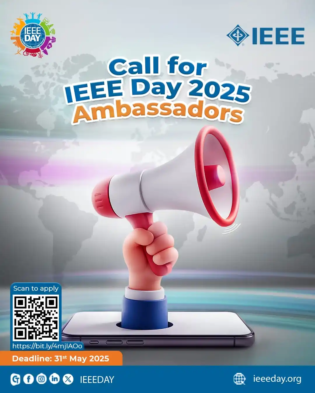Image from IEEE Day: 🌍 Call for IEEE Day 2025 Ambassadors! 🌟 Are you a driven and vision...