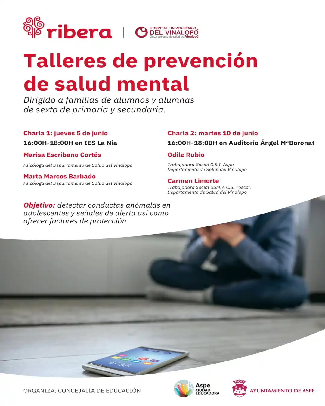 Image from Ayuntamiento de Aspe: 🧠✨ Charla para familias sobre salud mental adolescente ¿Tienes hijos ...