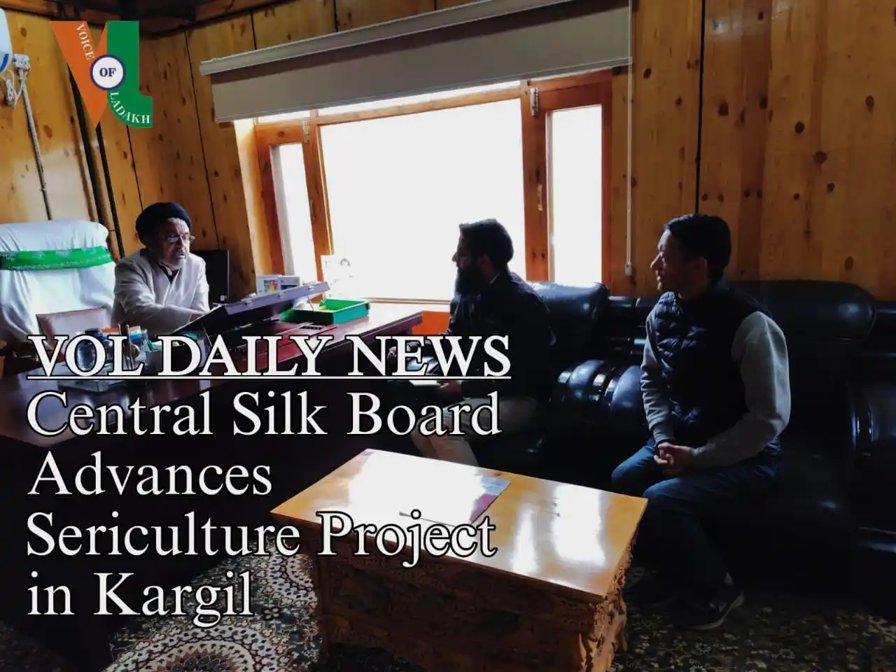 Image from Voice of Ladakh: *CSB delegation discussed a new sericulture project in Kargil with loc...