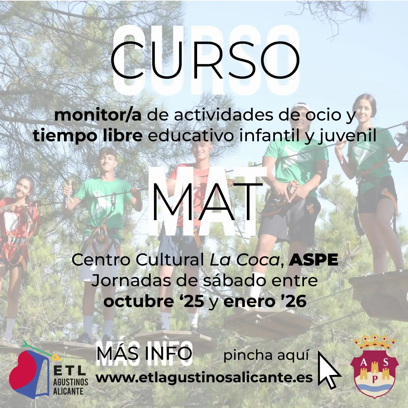 Image from Ayuntamiento de Aspe: 🎉 ¡Curso de Monitor/a de Actividades de Ocio y Tiempo Libre Educativo...