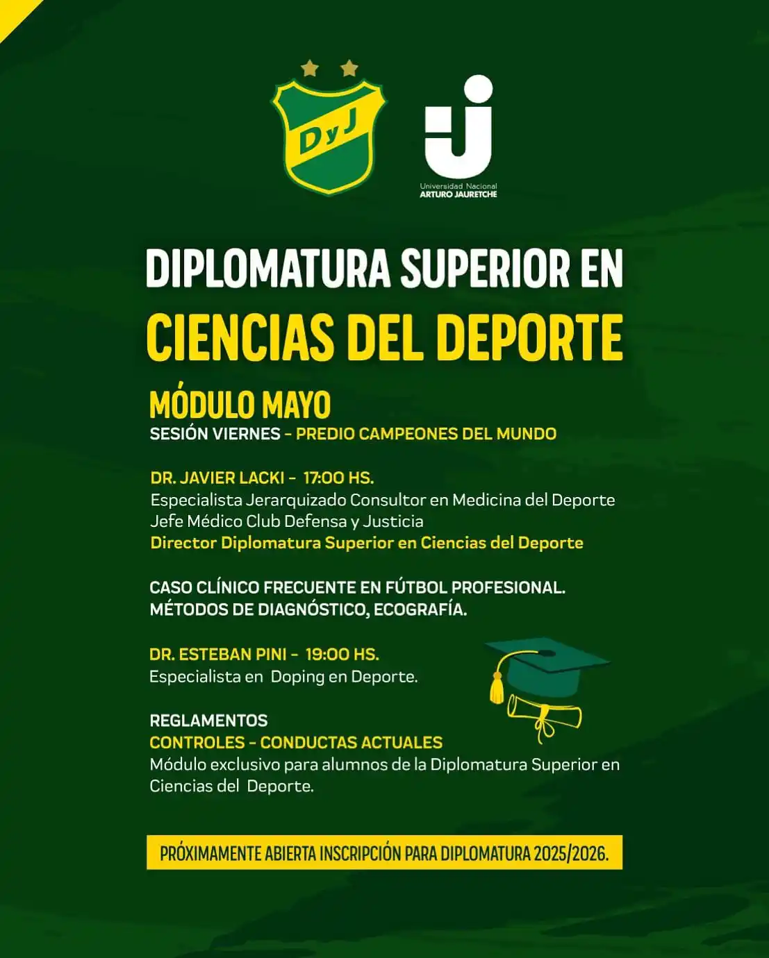 Image from Defensa y Justicia: Diplomatura Superior en Ciencias del Deporte UNAJ / Defensa y Justicia...
