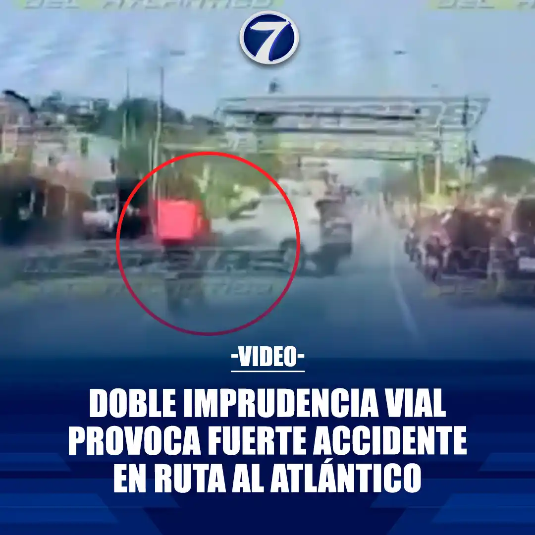 Image from Noti7: 🚨 Doble imprudencia vial provoca fuerte accidente en ruta al Atlántic...